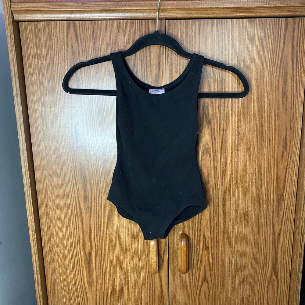 Capezio Tank Leotard Kids Intermediate Black Sleeveless Dance‎ Gymnastics